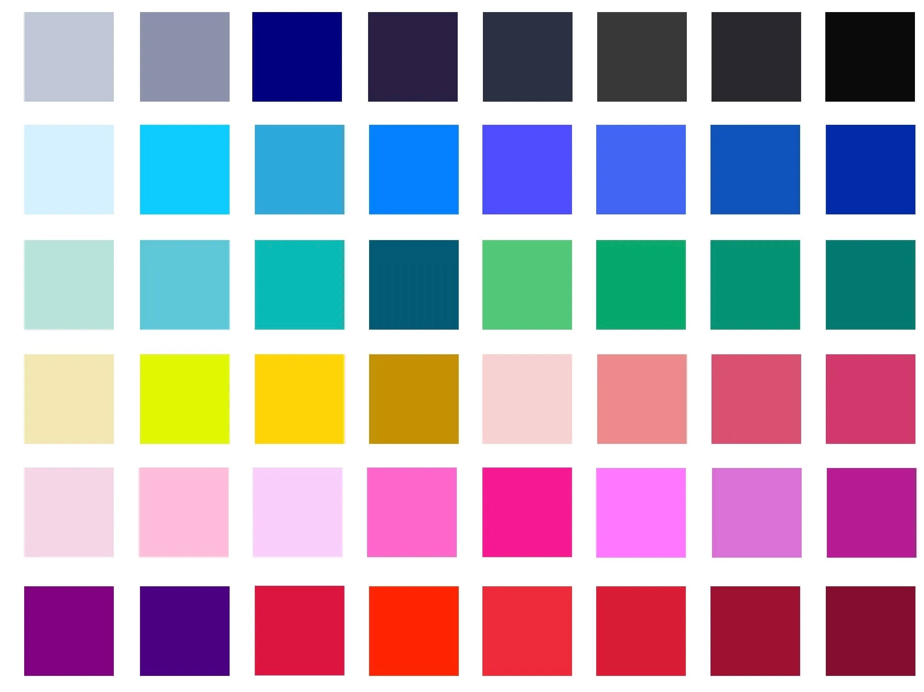 Winter color palette