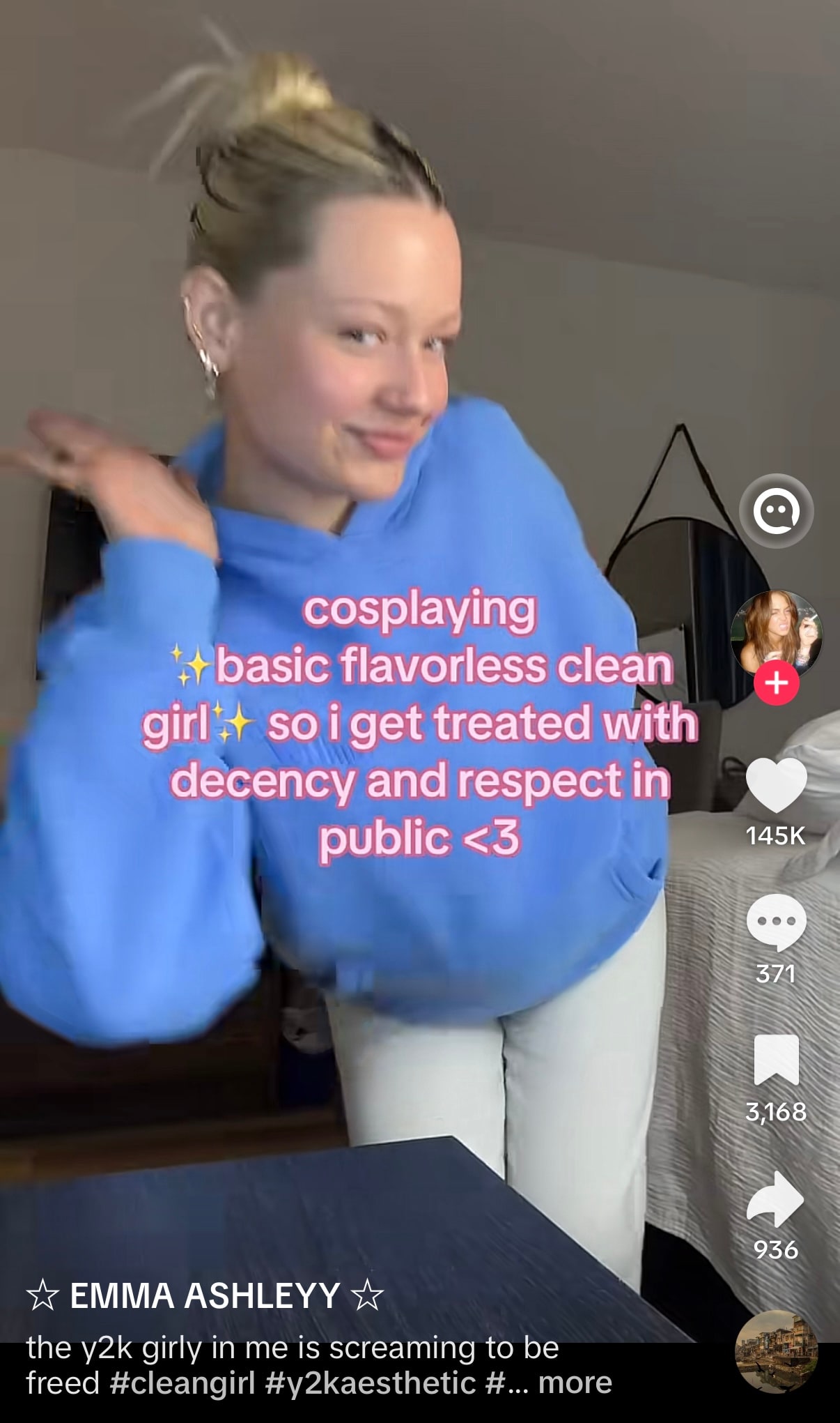 Clean girl aesthetic reference from TikTok