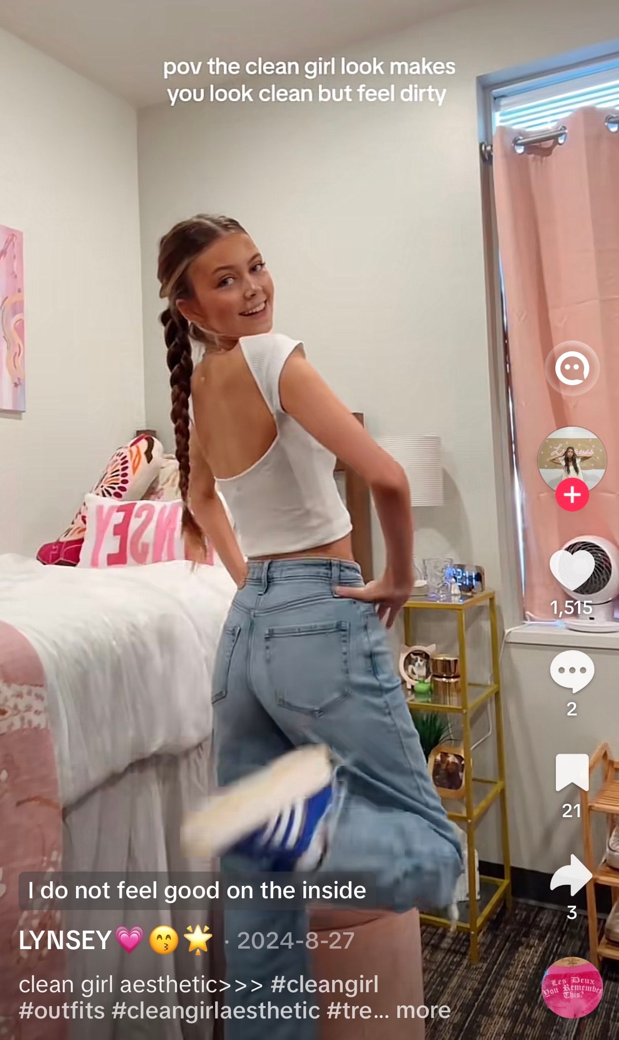 Clean girl aesthetic reference from TikTok
